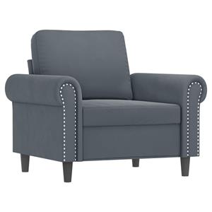 VidaXL 3-delige Loungeset met kussens fluweel donkergrijs