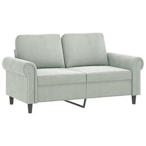 VidaXL 3-delige Loungeset met kussens fluweel lichtgrijs