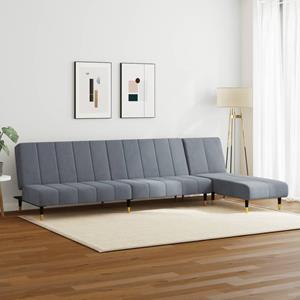VidaXL 2-delige Loungeset fluweel donkergrijs