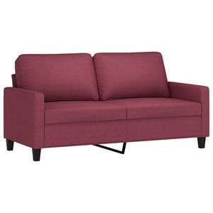 VidaXL 3-delige Loungeset met kussens stof wijnrood