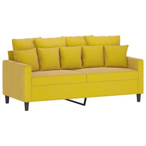 VidaXL 3-delige Loungeset met kussens fluweel geel