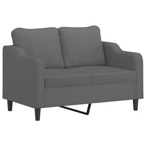 VidaXL 3-delige Loungeset met kussens stof donkergrijs