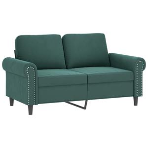VidaXL 3-delige Loungeset met kussens fluweel donkergroen