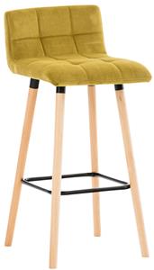 KantoormeubelenPlus Barkruk Sauvo Velvet, Geel