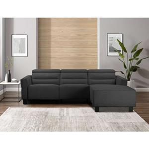 Places of Style Hoekbank Carpari, L-Form, 263 cm, mit manueller o. elektrischer Relaxfunktion
