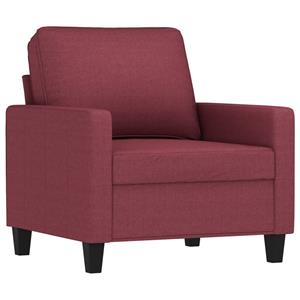 VidaXL 4-delige Loungeset met kussens stof wijnrood
