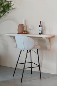 ZILT Barkruk Jacquelyne Bouclé - Beige (zithoogte 75cm)