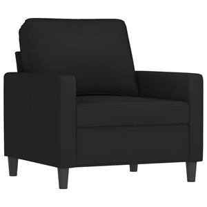 VidaXL 4-delige Loungeset met kussens fluweel zwart