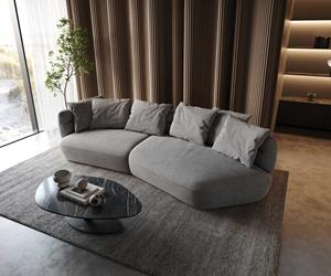 DELIFE Sofa Roya 320x140 cm Mikrofaser Grau
