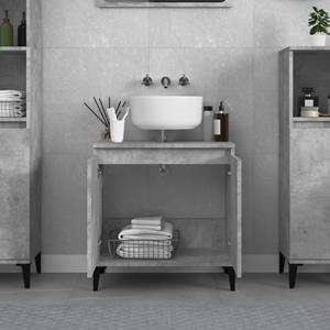 VidaXL Wastafelkast 58x33x60 cm bewerkt hout betongrijs
