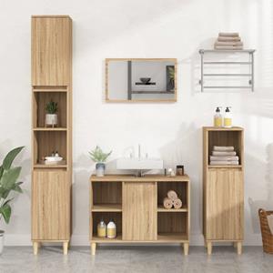 VidaXL Wastafelkast 80x33x60 cm bewerkt hout sonoma eikenkleurig