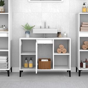 VidaXL Wastafelkast 80x33x60 cm bewerkt hout wit