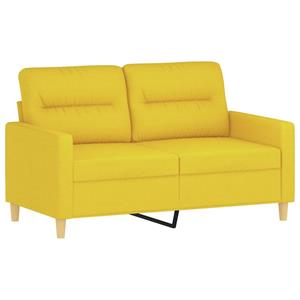 VidaXL 3-delige Loungeset met kussens stof lichtgeel