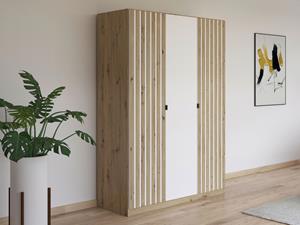 Mobistoxx Kledingkast GONAMU 3 deuren artisan eik/wit