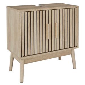HOME DECO FACTORY Wastafel Onderkast Klaus Met Uitsparing - 30x60x70 Cm - Bruin
