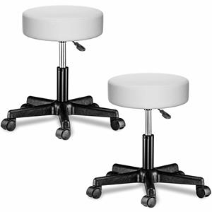 Casaria Bureaukruk Wit 2 stuks Kunststof 48x48x46-60cm