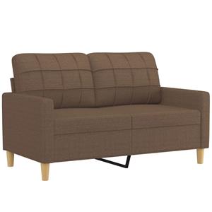 VidaXL 4-delige Loungeset met kussens stof bruin