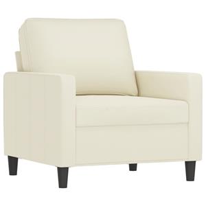 vidaXL 4-delige Loungeset met kussens fluweel crèmekleurig