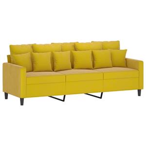 VidaXL 4-delige Loungeset met kussens fluweel geel