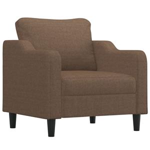 VidaXL 4-delige Loungeset met kussens stof bruin
