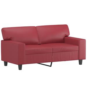 VidaXL 3-delige Loungeset met kussens kunstleer wijnrood