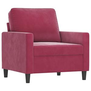 VidaXL 3-delige Loungeset met kussens fluweel wijnrood