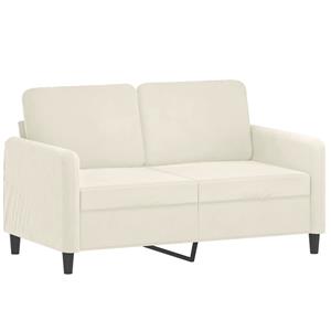 vidaXL 3-delige Loungeset fluweel crèmekleurig
