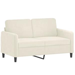vidaXL 3-delige Loungeset met kussens fluweel crèmekleurig