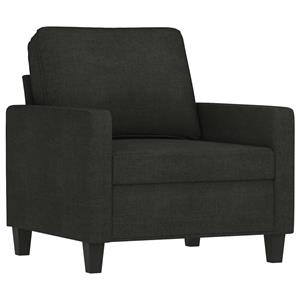VidaXL 3-delige loungeset met kussens stof zwart