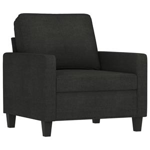 VidaXL 4-delige loungeset met kussens stof zwart