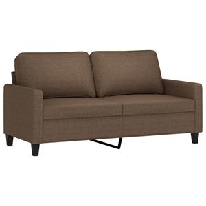 VidaXL 2-delige Loungeset met kussens stof bruin