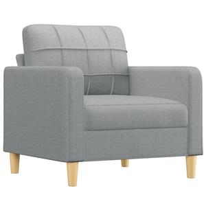 VidaXL 4-delige Loungeset met kussens stof lichtgrijs
