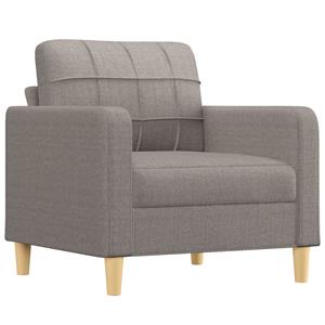 VidaXL 4-delige Loungeset met kussens stof taupe