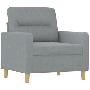VidaXL 4-delige Loungeset met kussens stof lichtgrijs