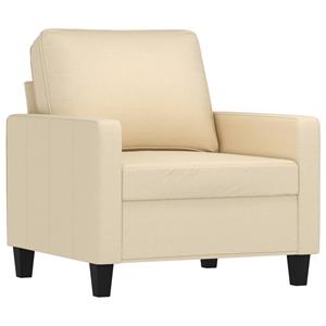 VidaXL 4-delige Loungeset met kussens stof crèmekleurig