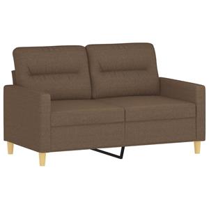 VidaXL 2-delige Loungeset met kussens stof bruin