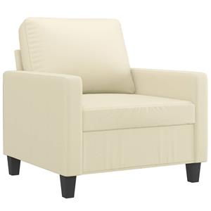 VidaXL 4-delige Loungeset met kussens kunstleer crème