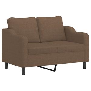 VidaXL 4-delige Loungeset met kussens stof bruin