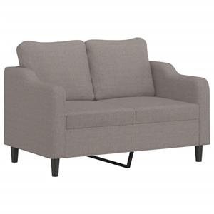 VidaXL 2-delige Loungeset met kussens stof taupe