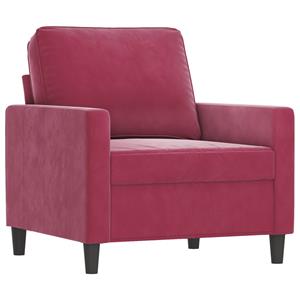 vidaXL 4-delige Loungeset met kussens fluweel wijnrood