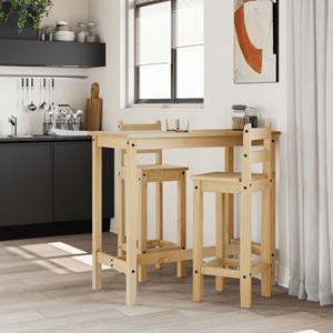 VidaXL Barstoelen 2 st massief grenenhout