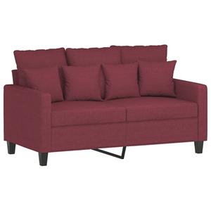 VidaXL 3-delige Loungeset met kussens stof wijnrood