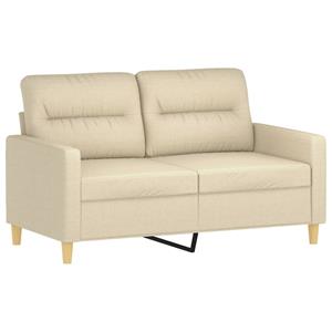 VidaXL 3-delige Loungeset met kussens stof crèmekleurig