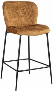 Richmond Interiors Richmond Barstoel Darby Chenille - Cognac (zithoogte 68cm)