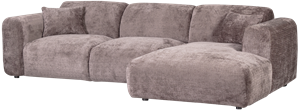 WOOOD Loungebank Cloud Rechts, Chenille - Taupe