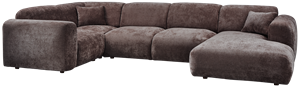 WOOOD Hoekbank Cloud Links, Chenille - Warm Bruin