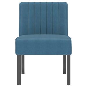 vidaXL Stoel fluweel blauw