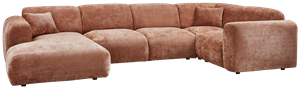 Cloud hoekbank rechts geweven chenille terra