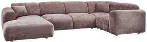 Cloud hoekbank rechts geweven chenille taupe