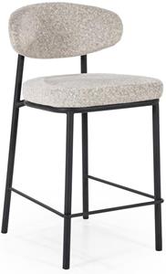 By-Boo Barkruk Jari Bouclé - Beige (zithoogte 66cm)